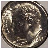 1949 D Roosevelt Dime 10c MS63