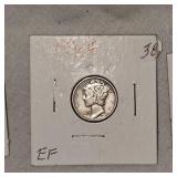 1942 D, 1943,1921 Mercury Dime 10c