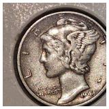 1942 D, 1943,1921 Mercury Dime 10c