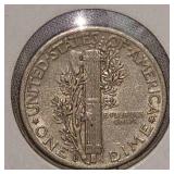 1942 D, 1943,1921 Mercury Dime 10c