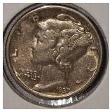 1914 S Barber, 1937 MS60 Mercury Dime 10c