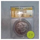 1878 Morgan $1 ANACS EF45