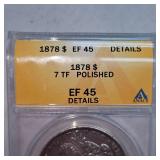 1878 Morgan $1 ANACS EF45