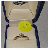 14Kt Diamond Solitaire 1/3ct Wedding Ring, Desc in Pics