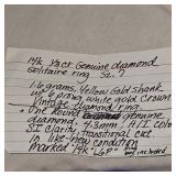 14Kt Diamond Solitaire 1/3ct Wedding Ring, Desc in Pics