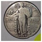 1930,1927S Standing Liberty 25c