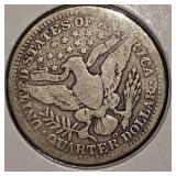 1904D, 1916D Barber Quarter 25c