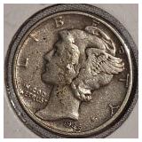 1944VF, 1945VF, Mercury Dimes 10c