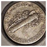 1944VF, 1945VF, Mercury Dimes 10c