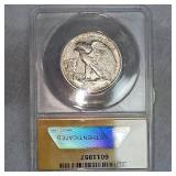 1942 ANACS AU50 Walking Liberty Half 50c