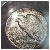 1942 ANACS AU50 Walking Liberty Half 50c