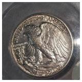 1942 ANACS AU50 Walking Liberty Half 50c