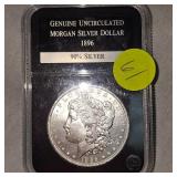 1896 Morgan $1 BU Encaps