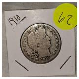 1910 Barber Half Dollar 50c