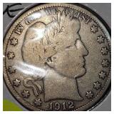 1912 D Barber Half Dollar 50c