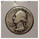 1934D, 1936S, 1937D, Washington 25c