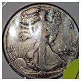 1917 Walking Liberty Half, 50c VG