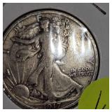 1917 Walking Liberty Half, 50c VG