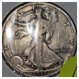 1917 Walking Liberty Half, 50c VG