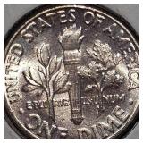 1950,1950 D, BU, Roosevelt Dimes 10c
