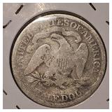 1948 Franklin XF and 1871 Liberty Seated Halfs 50c