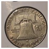 1948 Franklin XF and 1871 Liberty Seated Halfs 50c