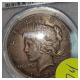 1934 S PCGS VF20 Peace Dollar $1