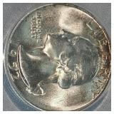 1952 S ANACS MS66 Washington 25c