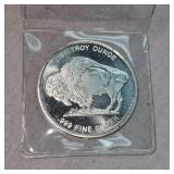 1 oz Big Chief/Buffalo .999 SIlver  Round