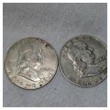 1954,62 Franklin Halfs 50c(2)