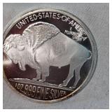 1Oz Bif Chief/Buffalo .999 Silver Round
