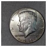 1964,64 AU w/tone, Kennedy Halfs 50c (2)