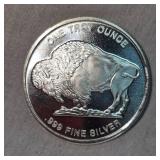 1oz Big Chief/Buffalo .999 Silver Round