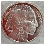 1oz Big Chief/Buffalo .999 Silver Round