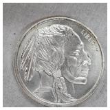 1oz Big Chief/Buffalo .999 Silver Round