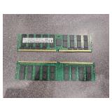 Lot of Used 128GB Of Ram (602521) Two 64GB DDR4 ECC Memory, UNTESTED/AS IS