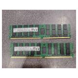 Lot of Used 128GB Of Ram (602522) Two 64GB DDR4 ECC Memory, UNTESTED/AS IS