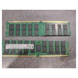 Lot of Used 128GB Of Ram (602522) Two 64GB DDR4 ECC Memory, UNTESTED/AS IS