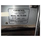 Onkyo TX-830 Tuner Amplifier & TA-RW470 Cassette Deck (Deck A/B) Vintage Hi-Fi System