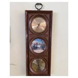 Springfield Weather Station - Thermometer, Barometer & Humidity in Wood Frame