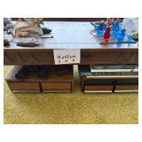 Wooden Console Table with 4 Drawers - 48 in W x 19 in D x 14 in H - table only contents not inc