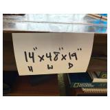 Wooden Console Table with 4 Drawers - 48 in W x 19 in D x 14 in H - table only contents not inc