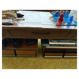 Wooden Console Table with 4 Drawers - 48 in W x 19 in D x 14 in H - table only contents not inc