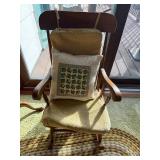 Rocking Chair & Round Side Table - Vintage Wood