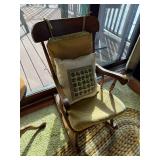 Rocking Chair & Round Side Table - Vintage Wood