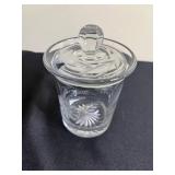 F. Carpenter 1973 Wooden Duck Decoy; Russian Nesting Dolls; Crystal Candy Jar; Vintage Glassware