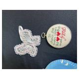 Alaska The Last Frontier Needlepoint Map - Framed Wall Art & Butterfly Print