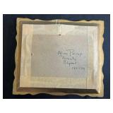 Alaska The Last Frontier Needlepoint Map - Framed Wall Art & Butterfly Print