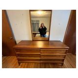 Lane Dresser With Mirror - 6-Drawer Walnut Finish (Altavista, VA) - contents not inc