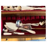 Continental Stainless Flatware Set in Wooden Box with Red Velvet Liner